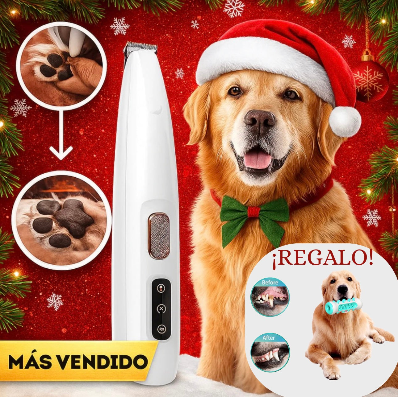 CORTADORA DE PELO MASCOTAS 'SWEETPET PRO®'  + ¡REGALO! JUGUETE LIMPIA DIENTES 🎁